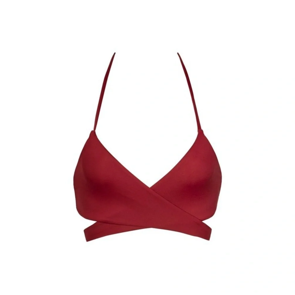 Frankies Bikinis Malia Maroon Bikini Top (598)
